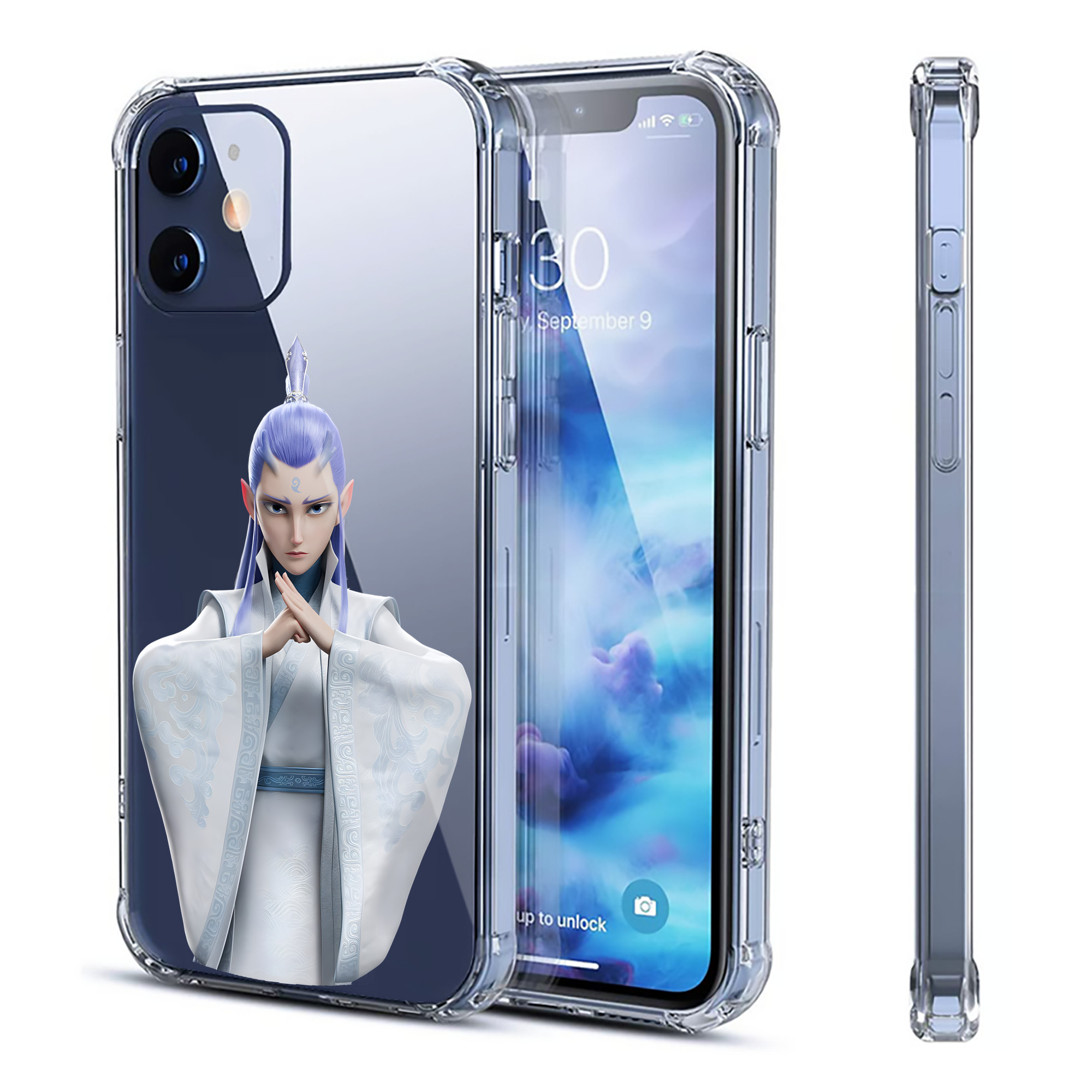 （画像用） Ne Zha 2 ナタ 魔童の大暴れ 【iPhone 12シリーズ対応】透明スマホケース（クリアソフトケース）